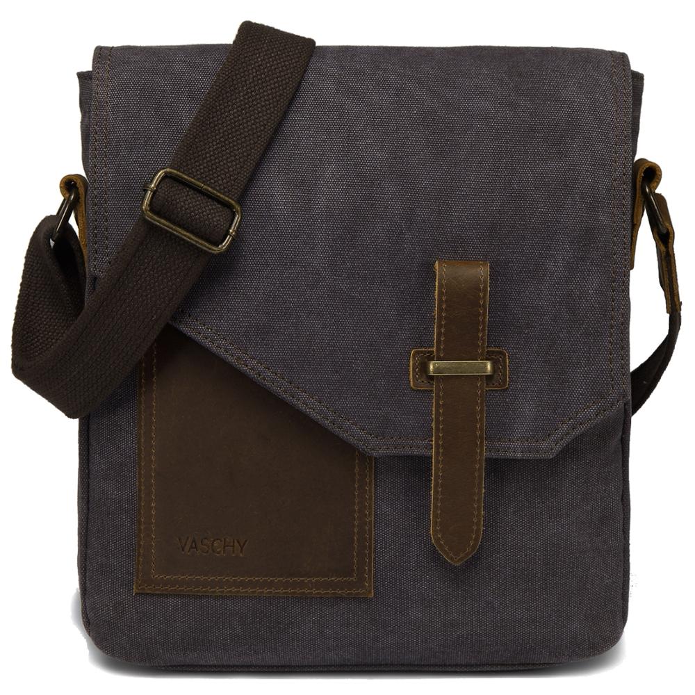 VASCHY Lightweight Irregular Men's Small Messenger Bag