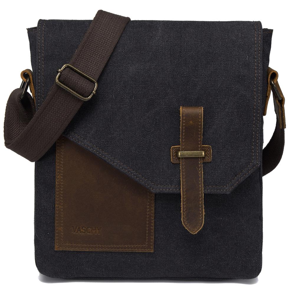 VASCHY Lightweight Irregular Men's Small Messenger Bag