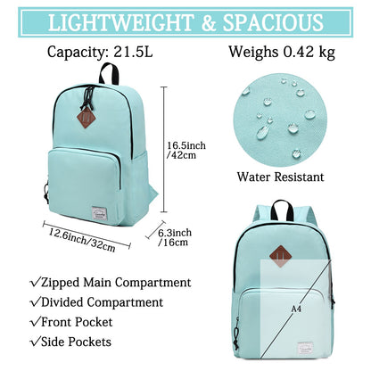 VASCHY Ultra Lightweight Backpack for School