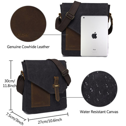 VASCHY Lightweight Irregular Men's Small Messenger Bag