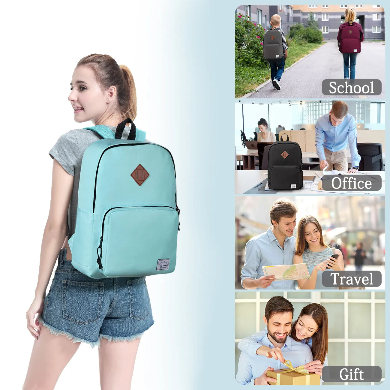 VASCHY Ultra Lightweight Backpack for School