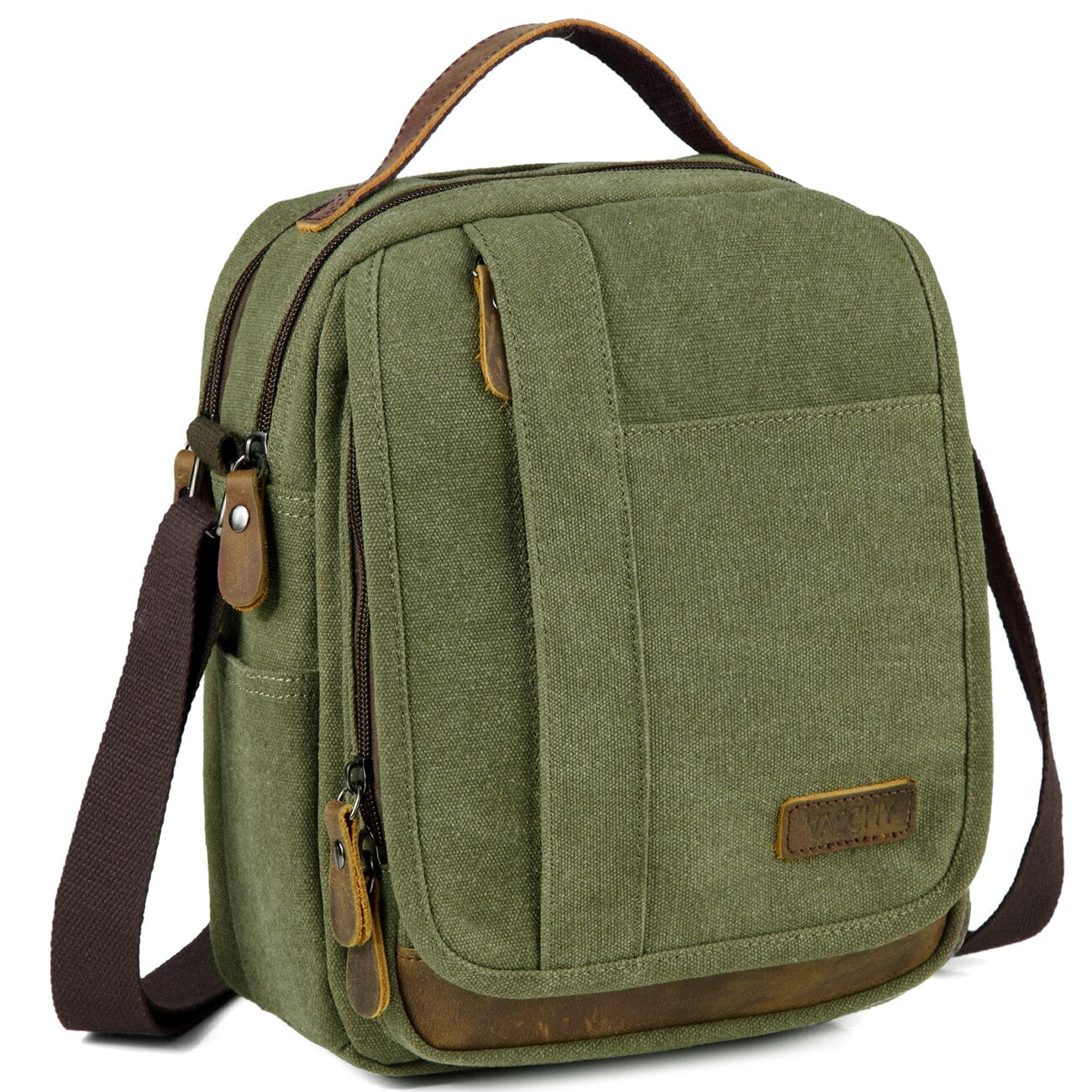 VASCHY Small  Canvas Messenger Bag