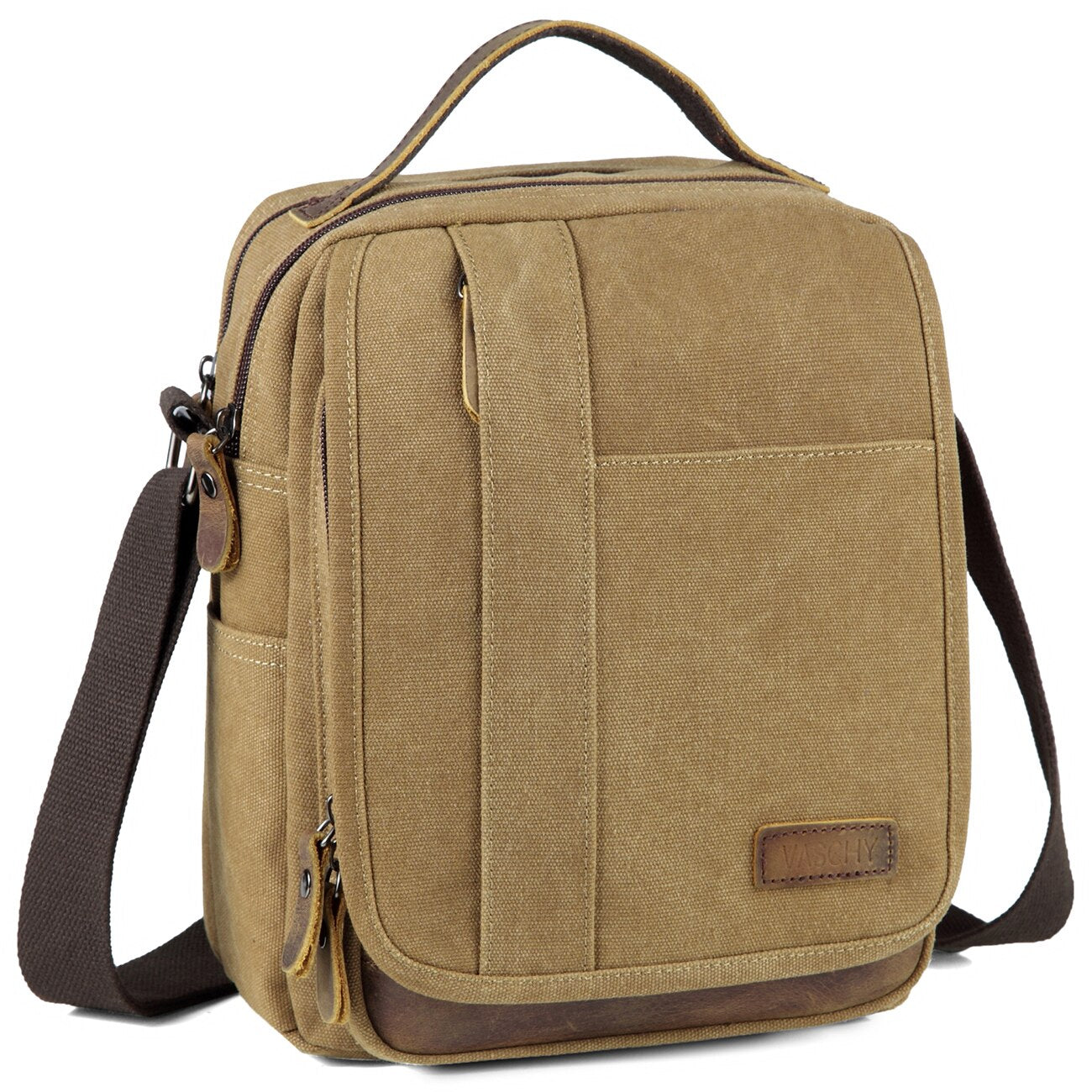 VASCHY Small  Canvas Messenger Bag