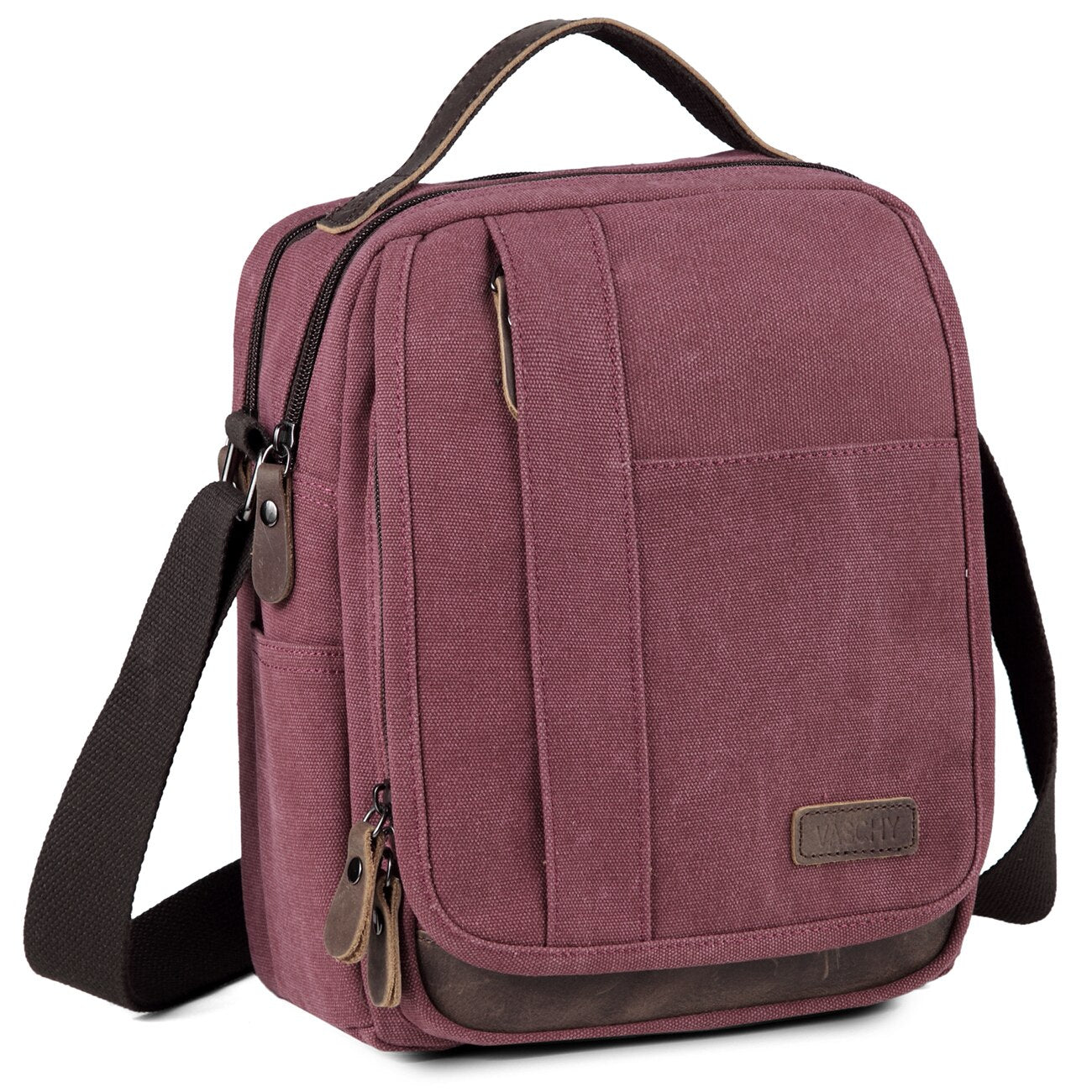 VASCHY Small  Canvas Messenger Bag