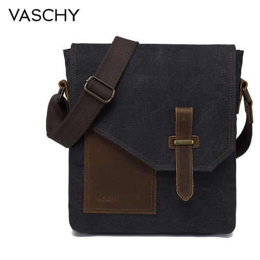 VASCHY Lightweight Irregular Men's Small Messenger Bag