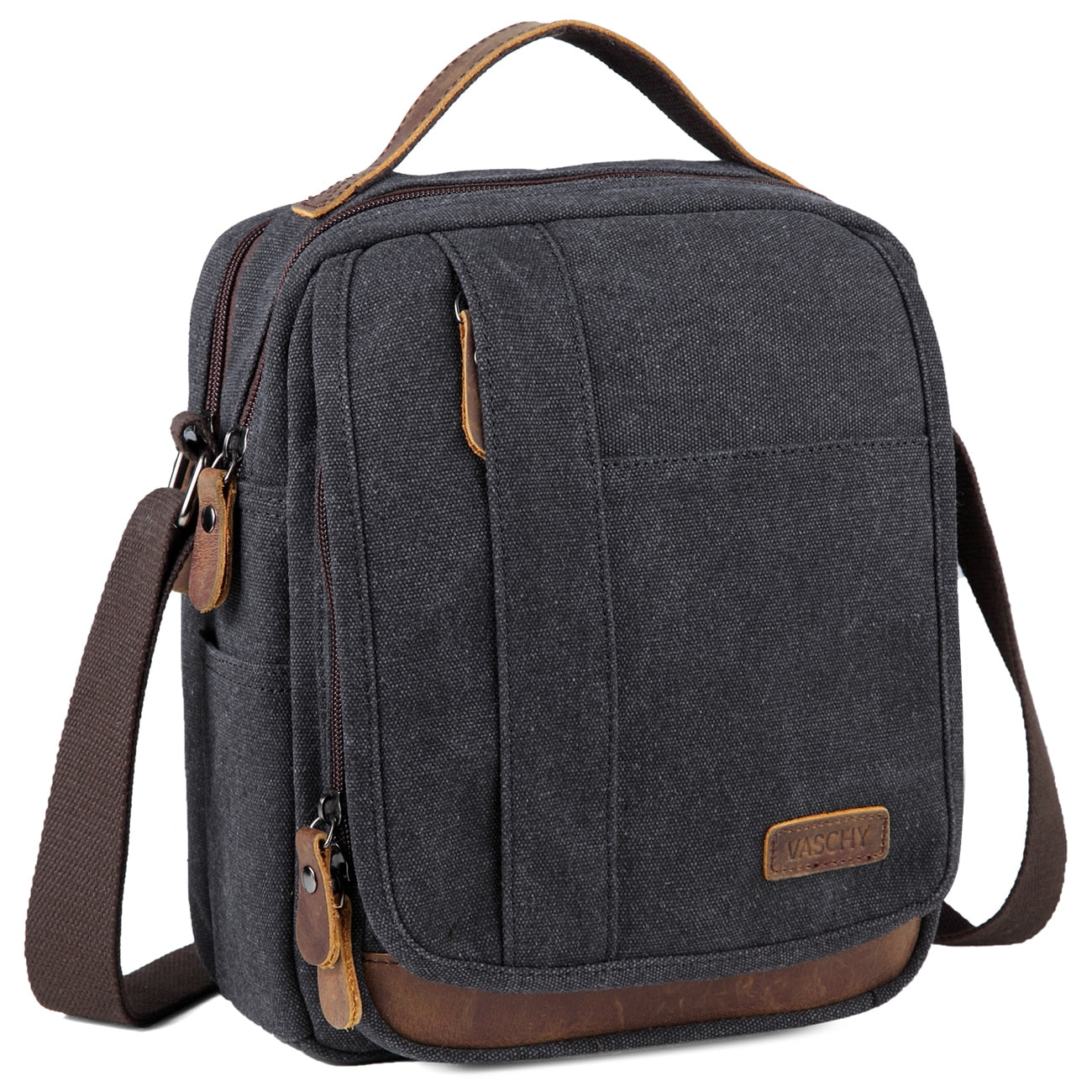 VASCHY Small  Canvas Messenger Bag